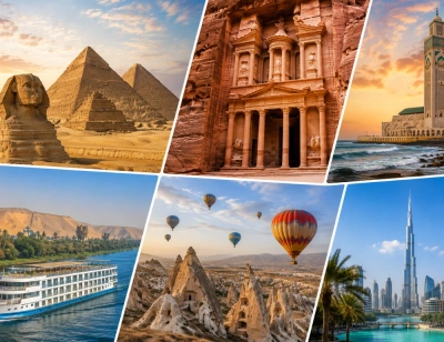 World Wonders Travel Collage, Multi Country Tours