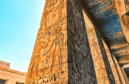 El templo de Ramsés III en Luxor, Egipto.
