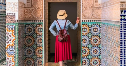 una turista a rabat marocco , tour rabat