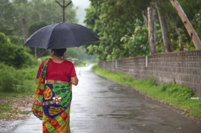 una donna indiana, clima in india