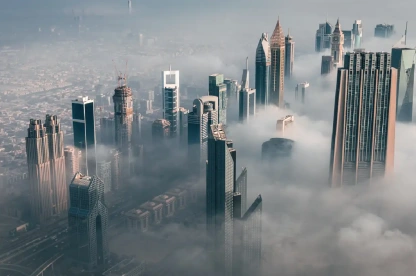 una foto panoramica da Dubai , Dubai Grattacieli una foto panoramica da Dubai , Dubai Grattacieli