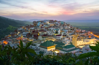 City of Meknes during sunset.