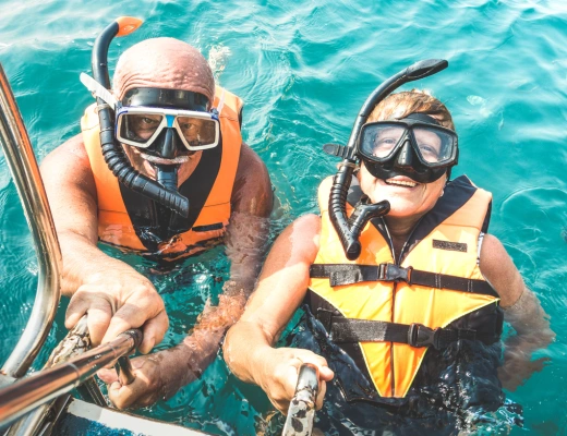couple snorkel in the redsea, Egypt itinerary