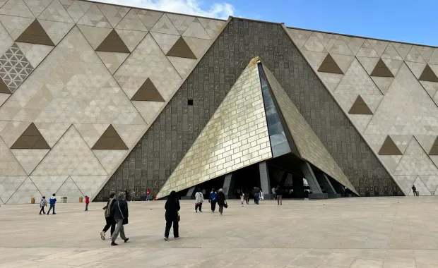 Grand Egyptian Museum near the Giza Plateau