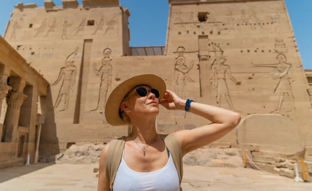 Philae Temple beside the Nile during the Aswan section of the luxury cruise itinerary