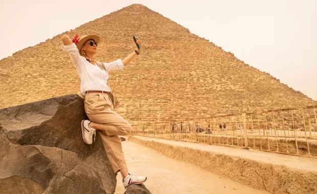Great Pyramids of Giza visited during an Egypt trip package covering Cairo, Abu Simbel, and Luxor