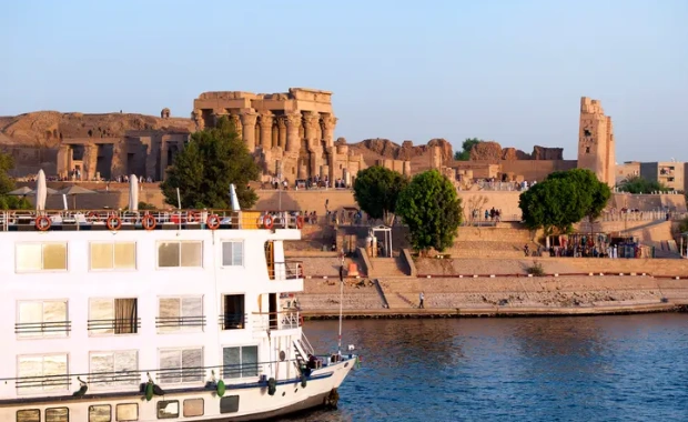 Nile cruise sailing between Luxor and Aswan during the four-night Nile cruise