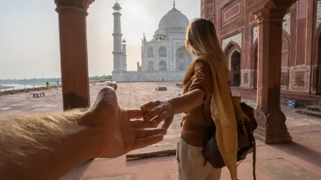 una tirista in india , viaggio in india dove andare
