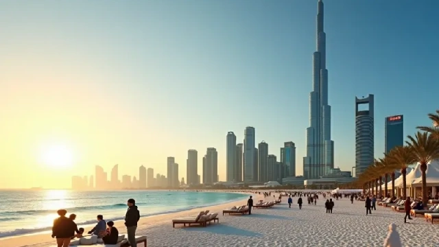 spiaggia inverno dubai , Dubai in inverno