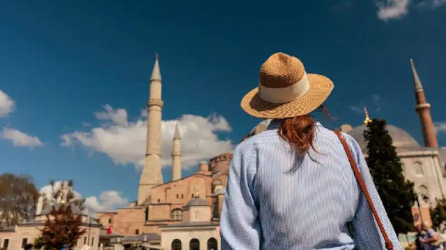 una turista a istanbul , sicurezza in turchia