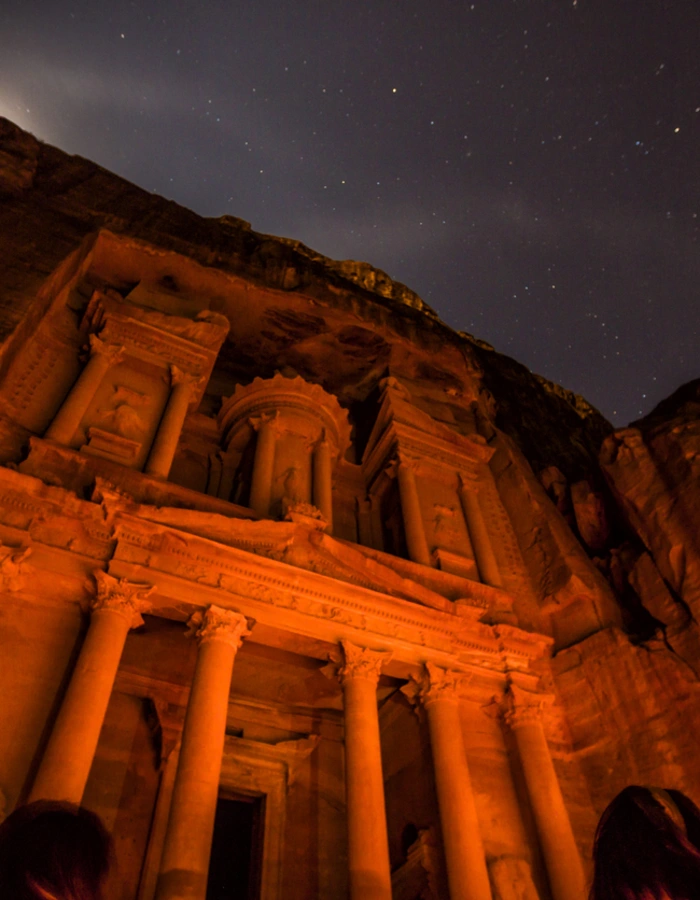 Treasury by night, Petra, Jordan