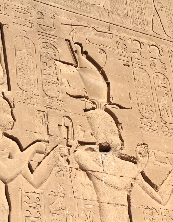 Cleopatra and Caesarean, Temple of Hathor, Dendera, Egypt