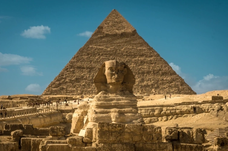 Pirámides de Guiza en El Cairo, Egipto.