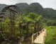 Bamboo water wheels supporting traditional farming in Pu Luong, Vietnam.