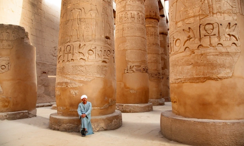 Karnak Temple columns hieroglyphics, Karnak Temple