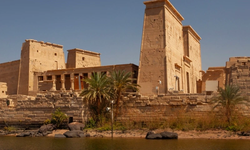 Ancient Philae Temple on Nile river, Philae Temple