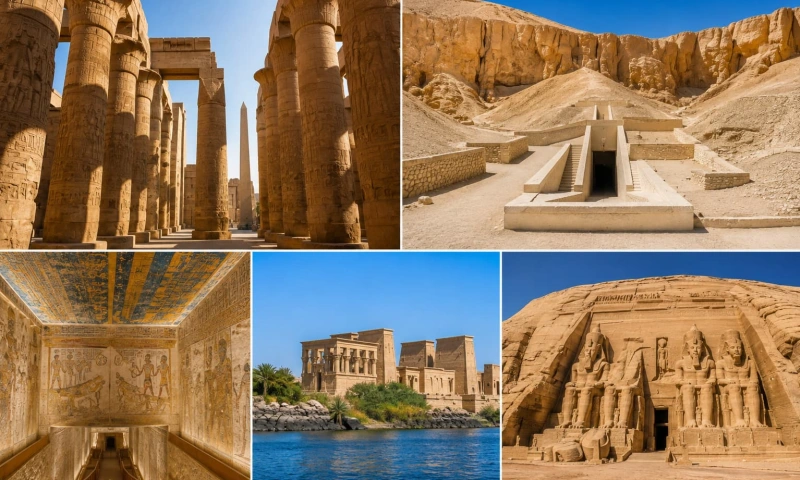 Ancient Egypt Monumental Wonders Collage, Things To Do In Egypt