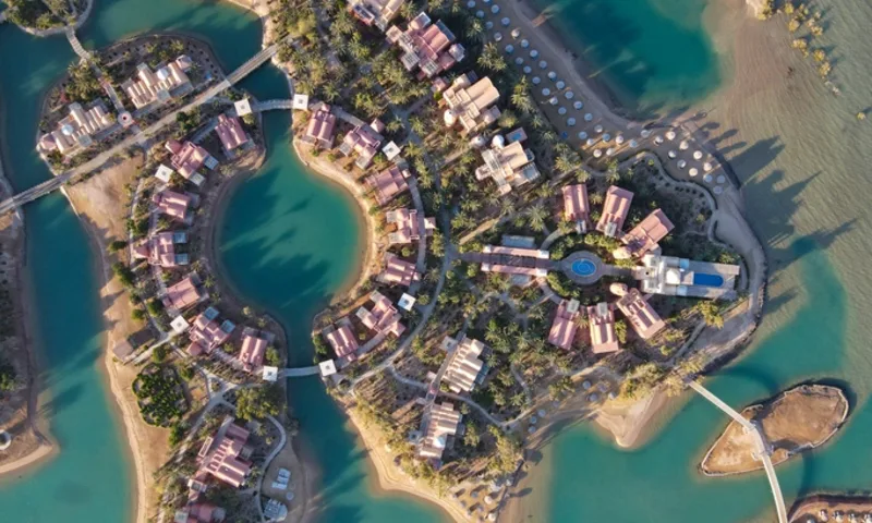 Top-Down Aerial of Resort Complex Architecture, El Gouna Egypt