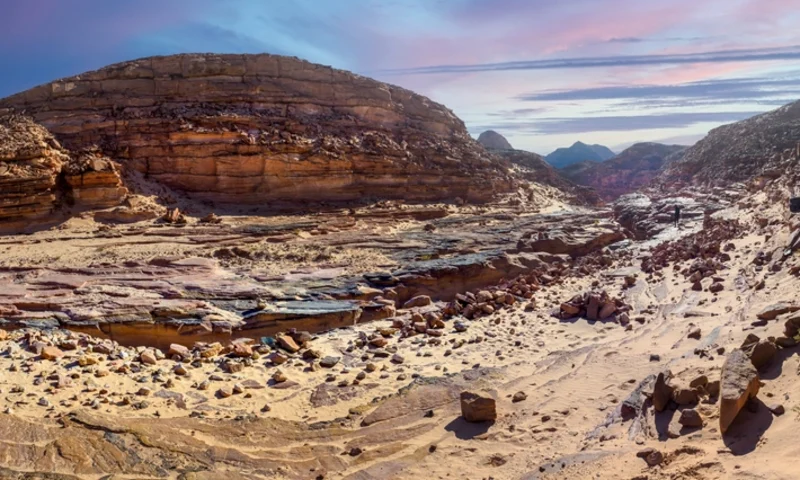 Panoramic landscape of The Colored Canyon on South of Sinai Peninsula, Egypt Nuweiba