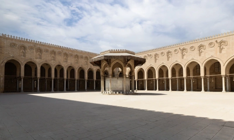 The serene courtyard of the Mosque of Sultan al-Muayyad, Islamic Cairo