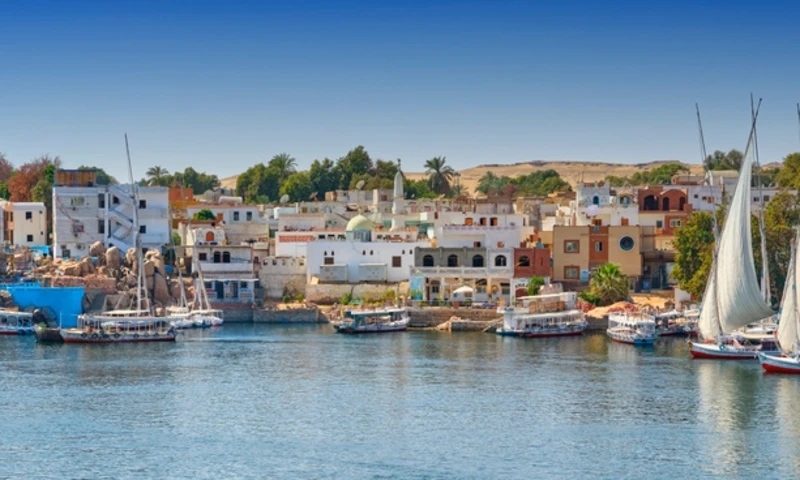 vibrant Nubian village of Gharb Soheil showcases colorful architecture on Egypt, Nubian Village