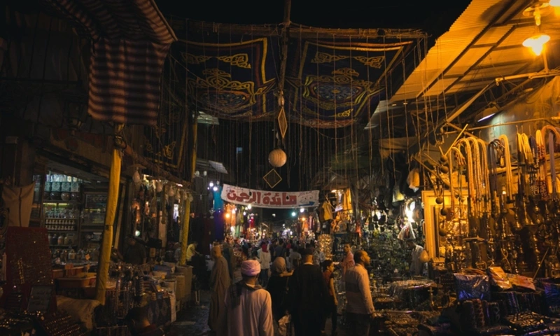 A traditional iftar meal being served during Ramadan in Cairo, Ramadan in Cairo
