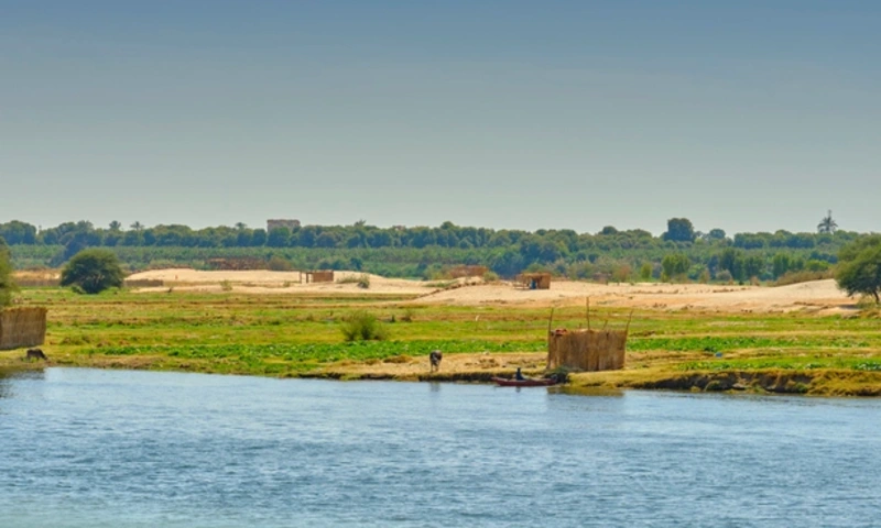 Serene landscape alongside the Nile River featuring lush greenery, Best Time to Visit Egypt