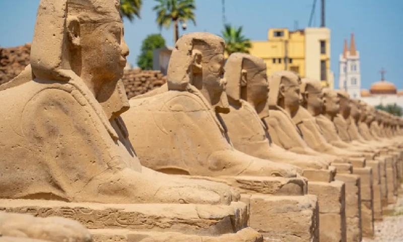Avenida de las Esfinges en Luxor, Luxor en Egipto