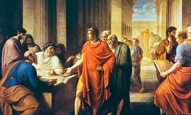 Scholars in the Library of Alexandria, Alexandria Library