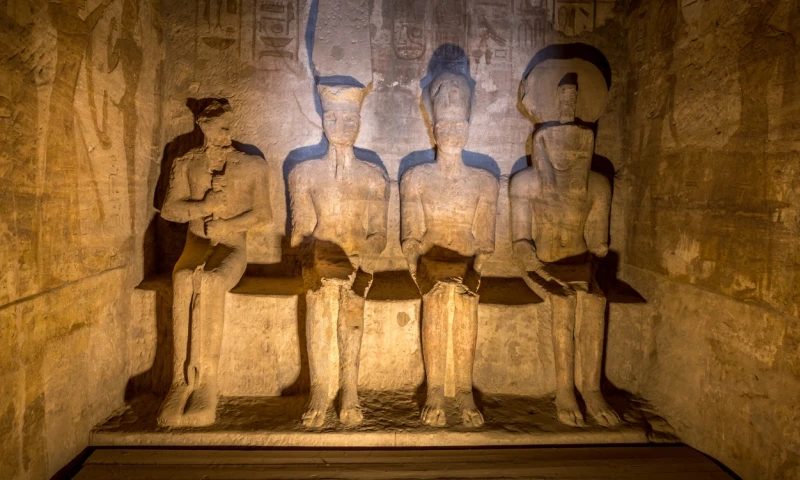 Solar alignment on the face of Ramses II, Abu Simbel Temples