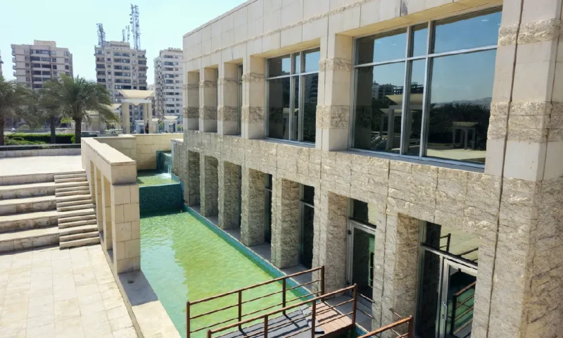 Vista exterior del Museo Nacional de la Civilización Egipcia (NMEC), ubicado en El Cairo Antiguo,Museo Nacional de La Civilización Egipcia