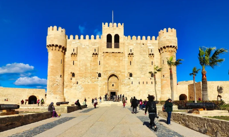 Ciudadela de Qaitbay, emblemática fortaleza histórica de Alejandría, Egipto, Ciudadela de Qaitbay