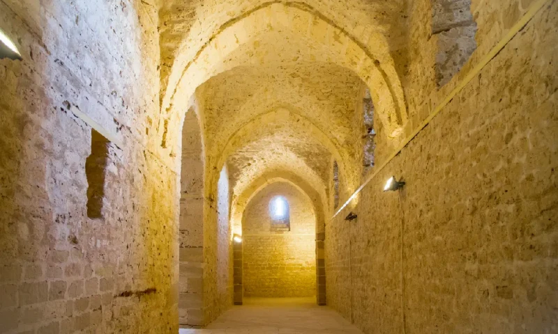 Ventana en el interior de la Ciudadela de Qaitbay en Alejandría, Egipto, Ciudadela de Qaitbay