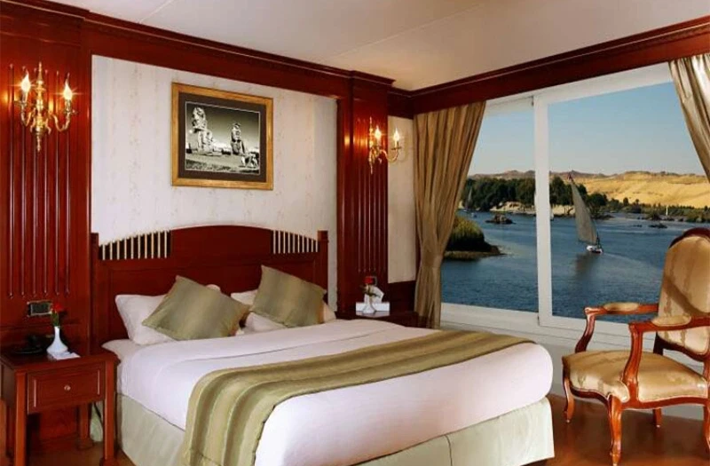 Camera da letto singola a bodo della Crociera Nile Style Lussuosa, crociera sul nilo 5 stelle