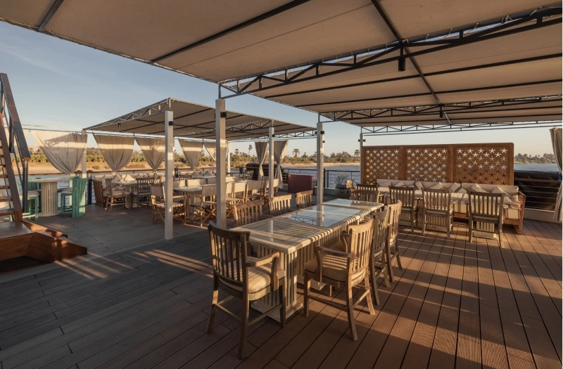 Salón principal del crucero por el Nilo MS DWA