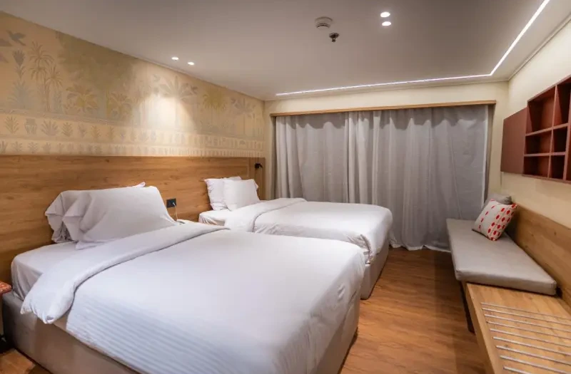 Camera da letto doppia nella crociera, crociera luxor assuan 