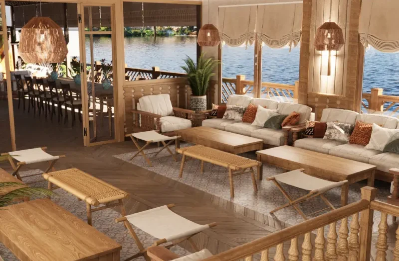 Area Salotto della dahabeya, crociera nilo capodanno