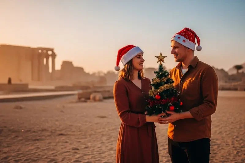 Donna e Uomo a Luxor, Crociera sul Nilo a Natale