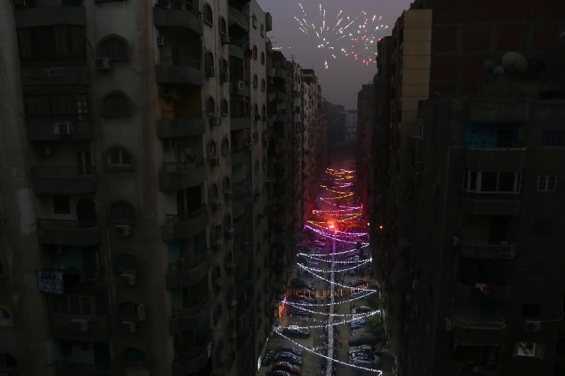 celebración en una calle de Egipto