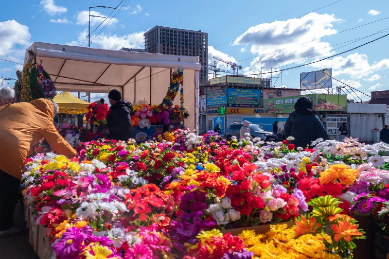 El Mercado de las Flores en Egipto en Primavera