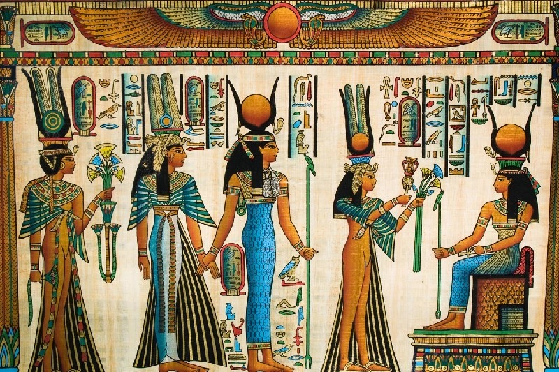 un Muro representa a Las Reinas de Egipto.