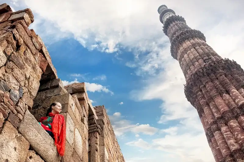 Qutub Minar , viaggio in india