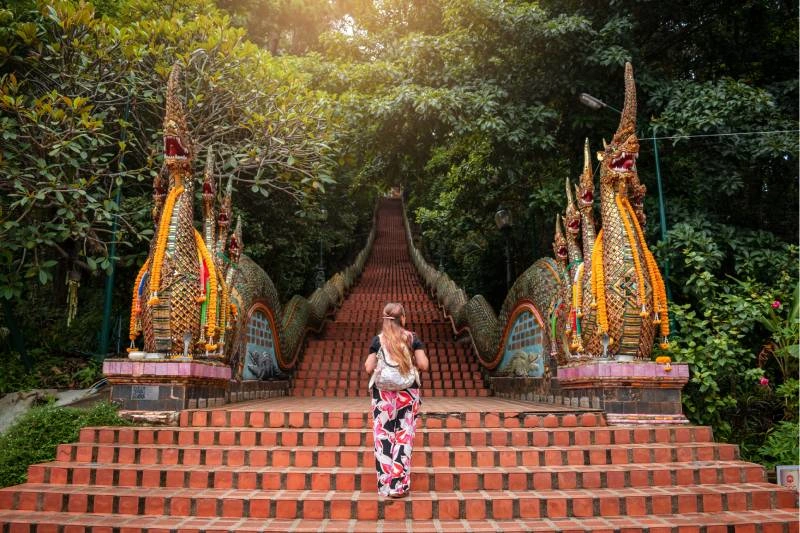   temple, Doi Suthep in Chiang Mai, Thailand