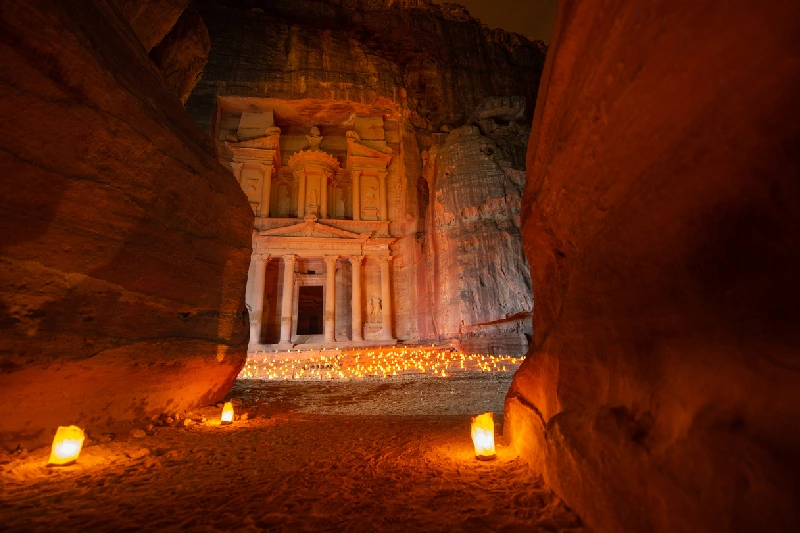 petra at night