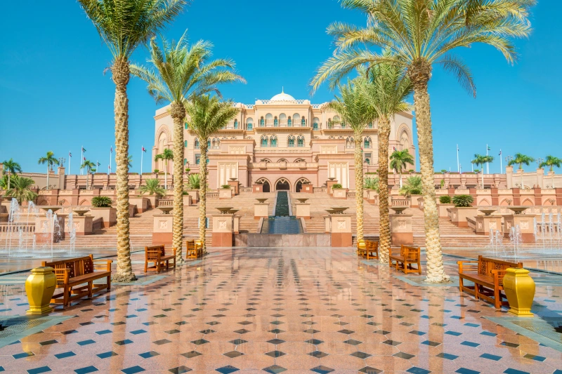 El Palacio de los Emiratos Abu Dhabi, Emiratos Árabes Unidos