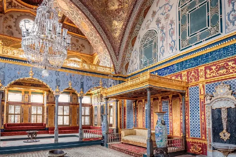 Interior view of the Harem in Topkapi Palace, Istanbul.