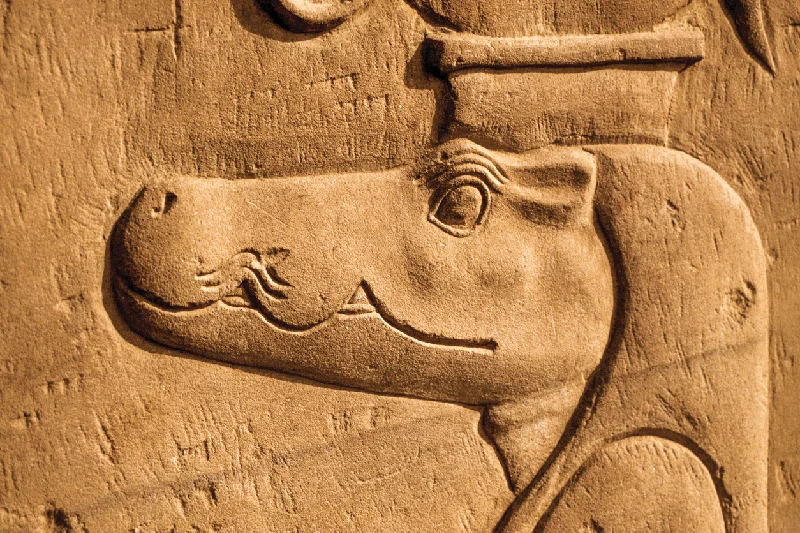 Cabeza de cocodrilo de antiguo dios Sobek