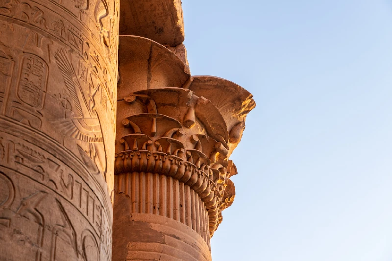 columnas en el templo de Kom Ombo