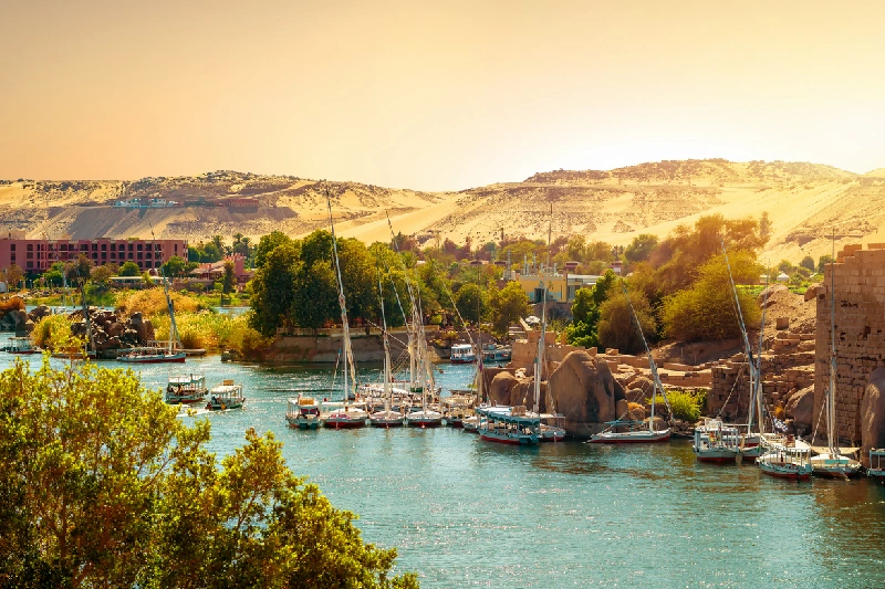 el Río Nilo en Asuán