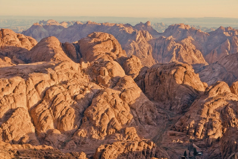 el Amanecer en el Monte de Sinaí en Egipto